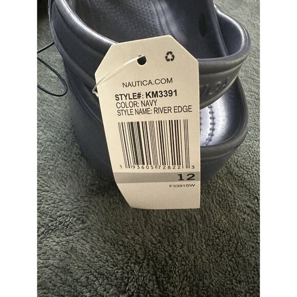 Nautica River Edge Blue Navy Rubber Clogs Loafers Men's Size 12 KM3391 - Picture 12 of 14